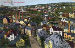 dobová pohlednice města s kostelem