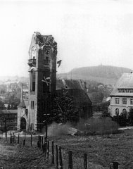 odstřel kostela