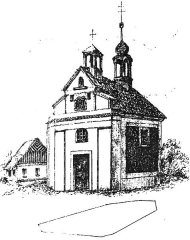 kresba kaple a jejího půdorysu