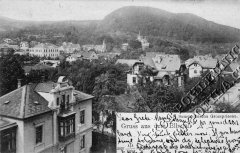 dobová pohlednice vsi s kaplí