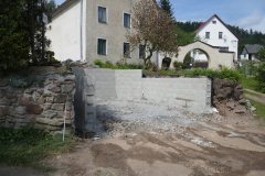 obnova kaple - pohled zepředu zleva