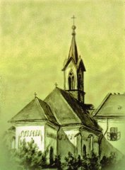 kresba kostela