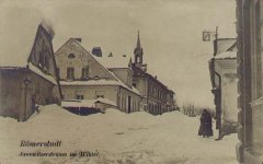 historické foto kostela (v pozadí)