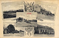 dobová pohlednice vsi s kaplí (vlevo dole)