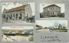 dobová pohlednice vsi s kaplí (vpravo dole)