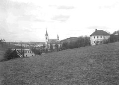 kostel před zbouráním a  zatopením