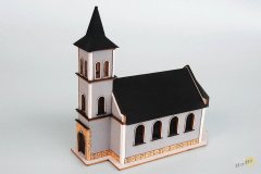 papírový model kostela