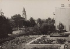 historické foto věže kostela