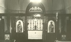 historické foto interiéru pravoslavné kaple