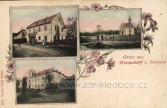 historické foto kaple (vpravo)