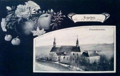 starší pohlednice s kostelem