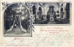 dobová pohlednice s motivem kaple