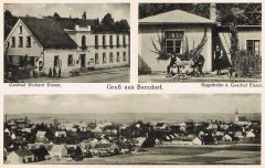 historické foto vsi s kostelem