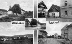 dobová pohlednice vsi s kaplí