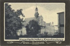 kostel na starší pohlednici