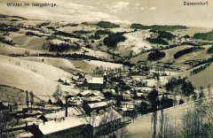 dobová pohlednice města s kostelem