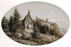 kaple na kresbě Julia Grusse