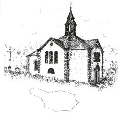 kresba kostela