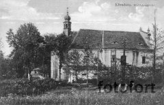 dobová pohlednice s motivem kostela
