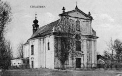 dobová pohlednice s motivem kostela