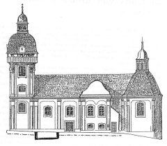 kresba kostela