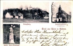 historická pohlednice s kaplí
