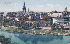starší pohlednice s kostelem