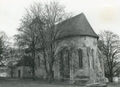 starší foto kostela - pohled zezadu zprava