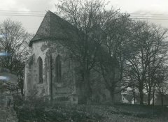 starší foto kostela - pohled zezadu zleva