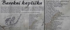 detail informační tabule u kaple