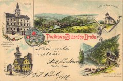 dobová pohlednice města s kaplí (vpravo nahoře)