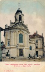 dobová pohlednice s motivem kostela