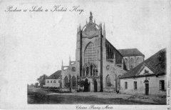 kostel na dobové pohlednici