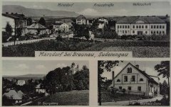 starší foto vsi s kostelem