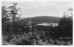 celkový pohled na ves s kostelem a kaplí