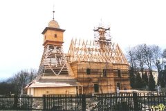výstavba nového kostela po požáru