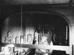 historické foto interiéru původního kostela