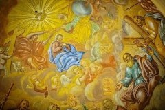 freska z roku 1733 v kopuli kostela