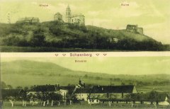 celkový pohled na vrch Krasíkov se zvonicí a kaplí