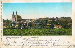 dobová pohlednice města s kostelem