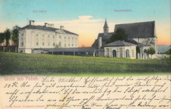 dobová pohlednice s motivem kostela