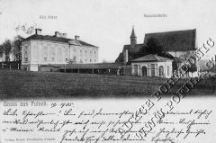 dobová pohlednice s motivem kostela