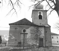 starší foto kostela - pohled zezadu 