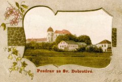 dobová pohlednice s motivem kostela