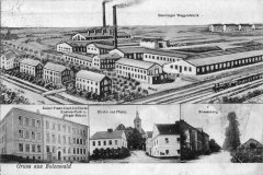 dobová pohlednice vsi s kostelem