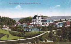 dobová pohlednice s námětem kostela