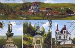 dobová pohlednice s námětem kostela