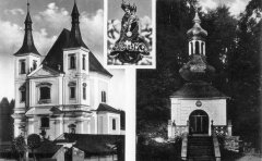 dobová pohlednice s motivem kostela