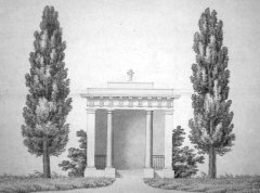 původní plán kaple od knížecího stavitele Kurky, který nebyl realizován