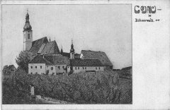 jedna z kapliček na dobové pohlednici